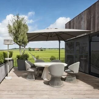 Richmond Interiors  Eettafel Urban Bloom 140Ø indoor/outdoor zand