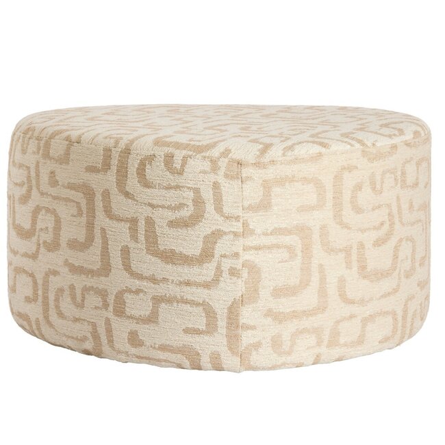 Light en Living Poef 68x68x35 cm LIBERIA beige+zand