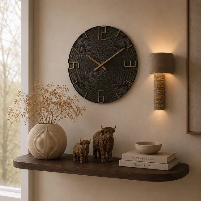 Thomas Kent Wandklok Winton M zwart - Ø60CM