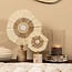 PTMD Ornament Rella Beige gegoten aluminium met marmer L