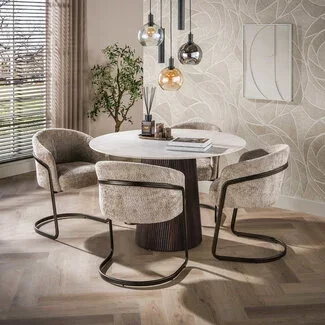 WoonStijl Eettafel Ceramo Centro rond Ø120cm Taj Mahal