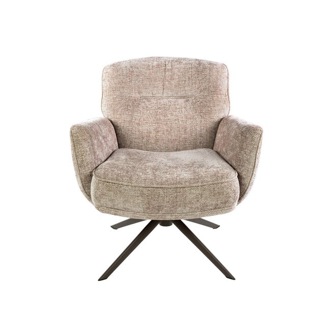 WoonStijl Fauteuil Forza draaibaar Hoven zand - bruin onderstel