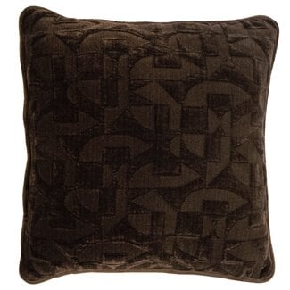 Light en Living Kussen 43x43 cm HATO donkerbruin