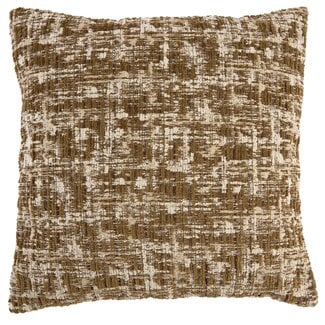 Light en Living Kussen 45x45 cm SALIDA olijfgroen + crèmekleurig met veren gevuld