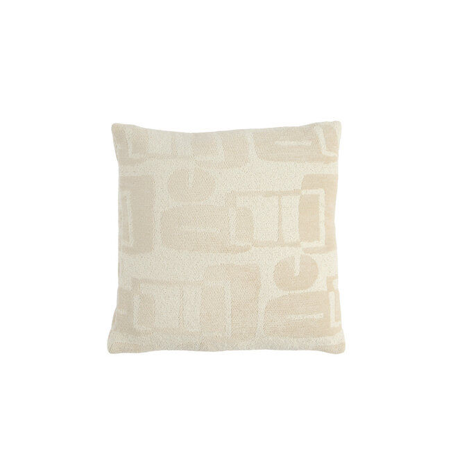 Light en Living Kussen 45x45 cm LYSS crème veren gevuld