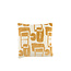 Light en Living Kussen 45x45 cm LYSS mosterd geel+crème veren gevuld