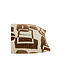 Light en Living Kussen 45x45 cm LYSS donker bruin+crème veren gevuld