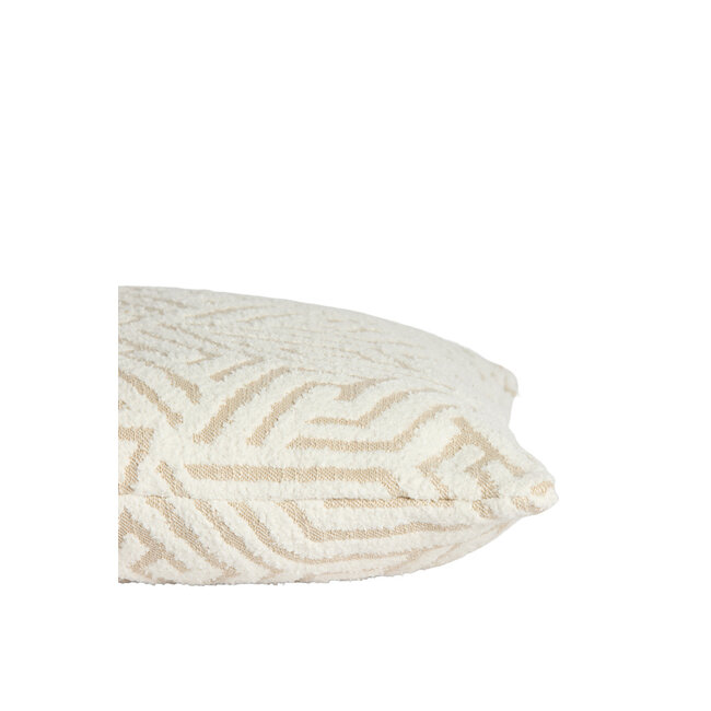 Light en Living Kussen 45x45 cm VEVEY beige+crème veren gevuld