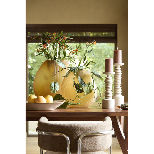 Light en Living Vaas 43x16x43 cm SANTINO glas mat amber