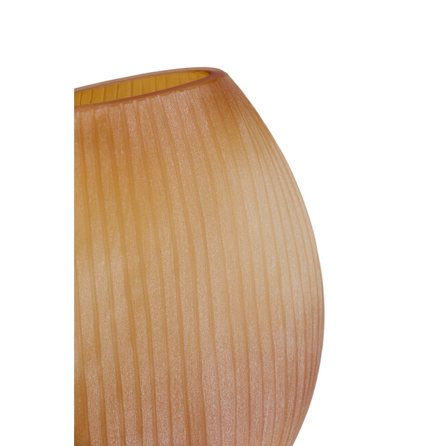 Light en Living Vaas 33x13x33,5 cm SANTINO glas mat amber