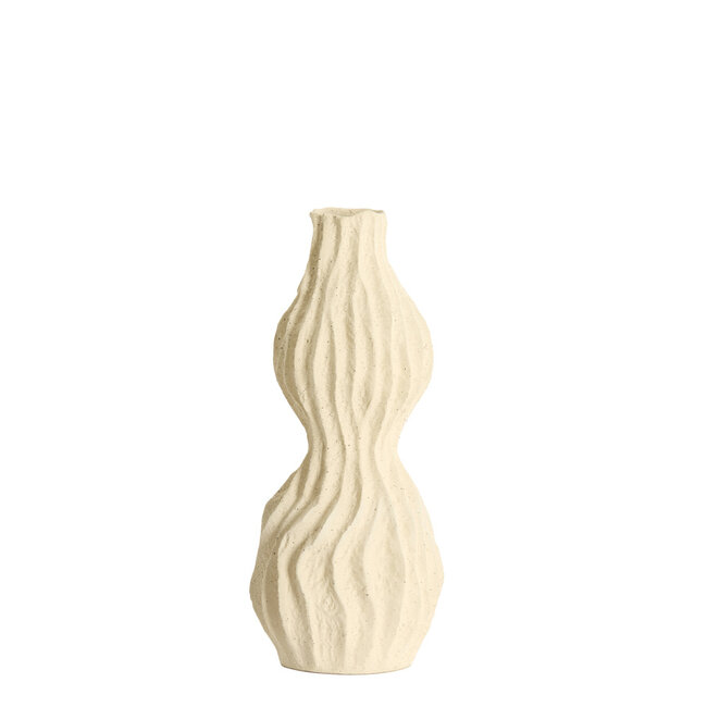 Light en Living Vaas deco 16,5x15,5x39 cm VANIA keramiek crème
