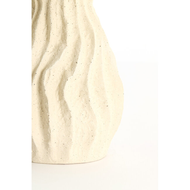 Light en Living Vaas deco 16,5x15,5x39 cm VANIA keramiek crème