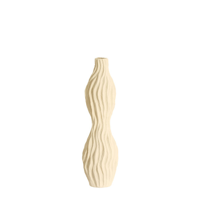 Light en Living Vaas deco 21,5x21x76 cm VANIA keramiek crème