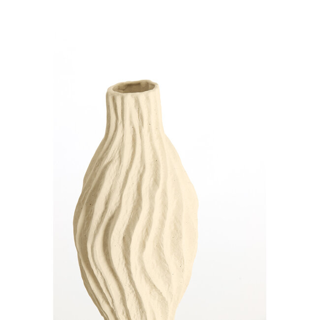 Light en Living Vaas deco 21,5x21x76 cm VANIA keramiek crème