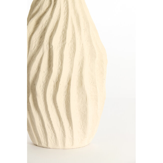 Light en Living Vaas deco 21,5x21x76 cm VANIA keramiek crème