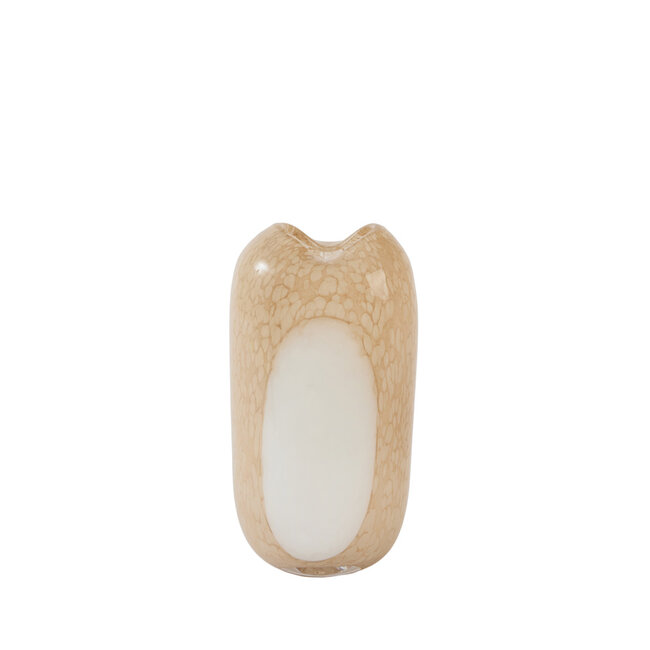Light en Living Vaas 17,5x12,5x31,5 cm SYLMA glas beige+crème
