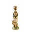 Light en Living Kandelaar 12x9,5x30,5 cm BULL goud+crème