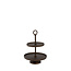 Light en Living Etagère 2 laags Ø24x37 cm LUTEK mat bruin-brons
