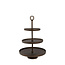 Light en Living Etagère 3 laags Ø32x48 cm LUTEK mat bruin-brons
