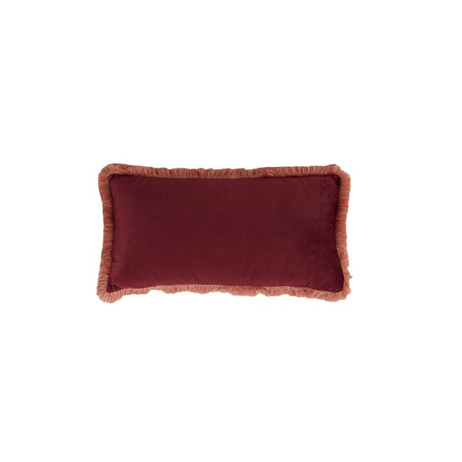 Light en Living Kussen 60x30 cm LIENA velvet bordeaux-licht roze