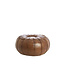 Light en Living Poef Ø58x32 cm CALIMA leer bruin