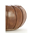 Light en Living Poef Ø58x32 cm CALIMA leer bruin