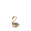 Light en Living Ornament 12x7x17 cm SWAN glas bruin+crème