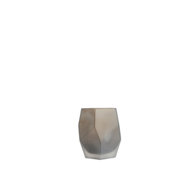 Light en Living Theelicht Ø8x10 cm NOBLE glas mat donker bruin