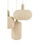 Light en Living Hanglamp 3L Ø38x34 cm TUFIA linnen naturel
