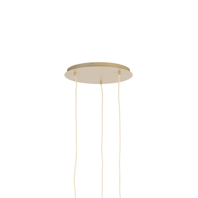 Light en Living Hanglamp 3L Ø38x34 cm TUFIA linnen naturel