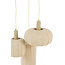 Light en Living Hanglamp 3L Ø38x34 cm TUFIA linnen naturel