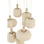 Light en Living Hanglamp 7L Ø53x104 cm TUFIA linnen naturel