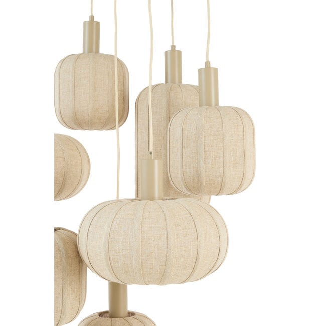 Light en Living Hanglamp 7L Ø53x104 cm TUFIA linnen naturel