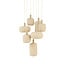 Light en Living Hanglamp 7L Ø53x104 cm TUFIA linnen naturel