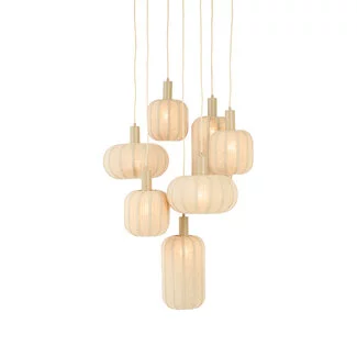 Light en Living Hanglamp 7L Ø53x104 cm TUFIA linnen naturel