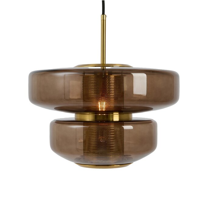 Light en Living Hanglamp Ø35x20 cm MEYARA glas bruin+goud