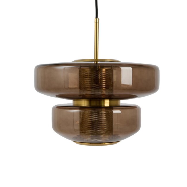 Light en Living Hanglamp Ø35x20 cm MEYARA glas bruin+goud
