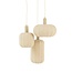 Light en Living Hanglamp 3L Ø38x34 cm TUFIA linnen naturel