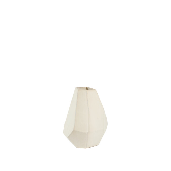 Light en Living Vaas deco 25x21x30,5 cm POVINA keramiek crème