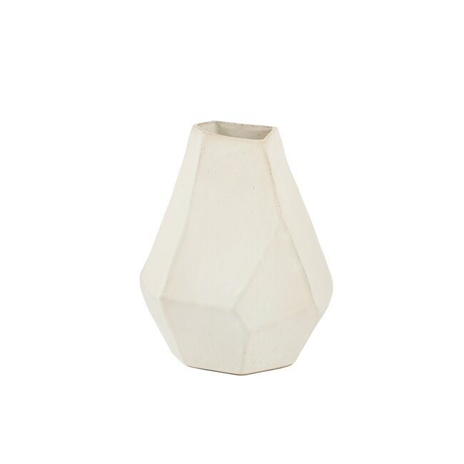 Light en Living Vaas deco 25x21x30,5 cm POVINA keramiek crème