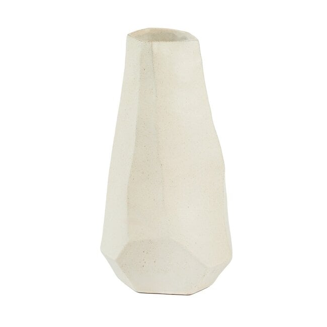 Light en Living Vaas deco 25x21,5x47 cm POVINA keramiek crème