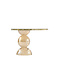 Light en Living Plateau op voet Ø30x17 cm ITINGA glas bubbel amber