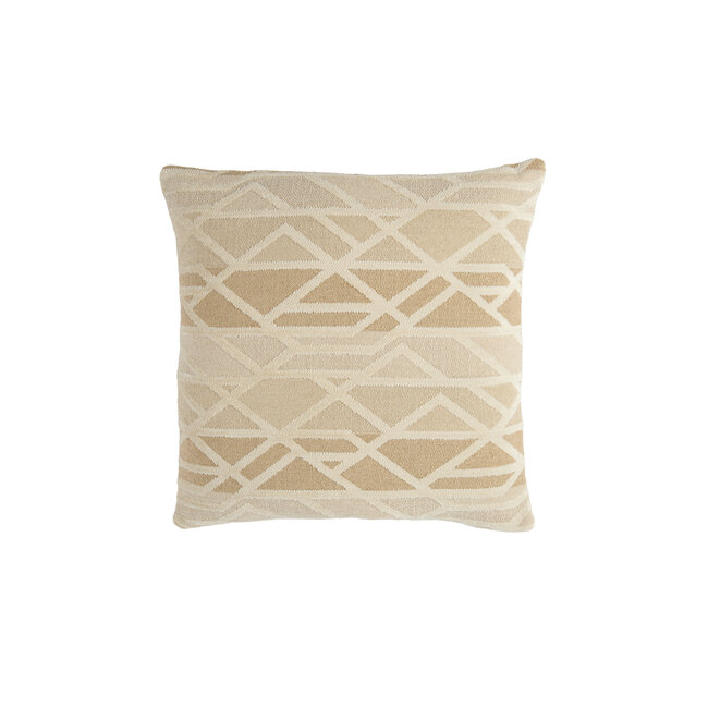 Light en Living Kussen 45x45 cm FULDOS beige+crème veren gevuld