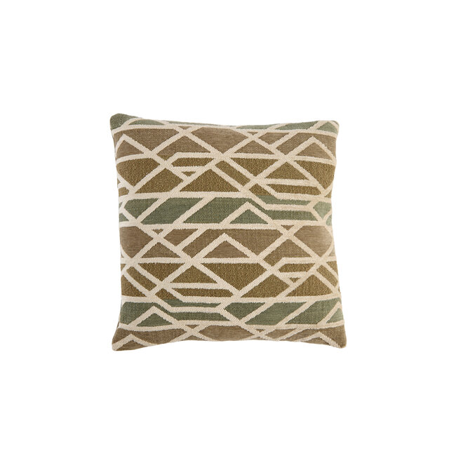 Light en Living Kussen 45x45 cm FULDOS mint groen+crème veren gevuld