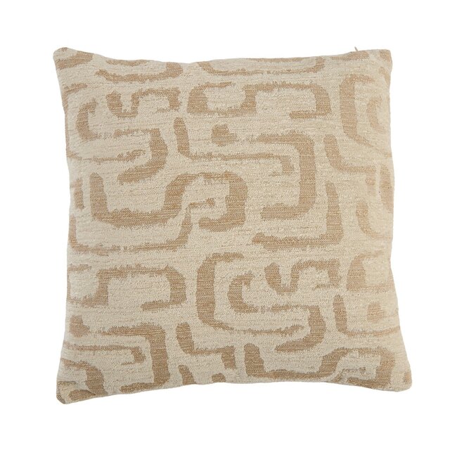Light en Living Kussen 45x45 cm ALZEY beige+zand veren gevuld
