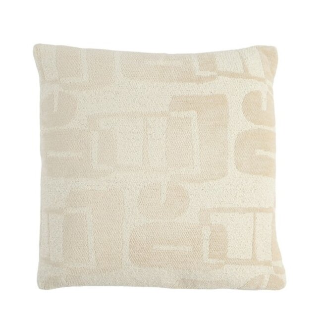 Light en Living Kussen 45x45 cm LYSS crème veren gevuld