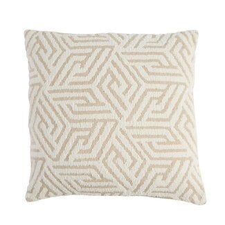 Light en Living Kussen 45x45 cm VEVEY beige+crème veren gevuld