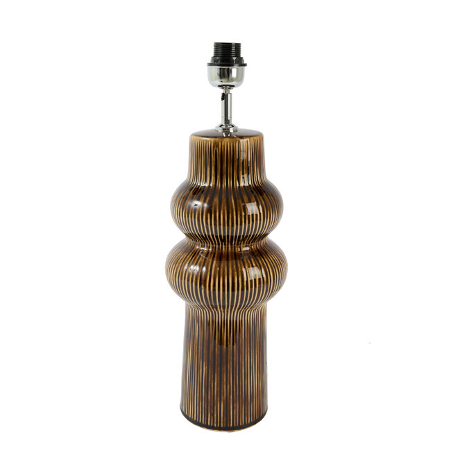 Light en Living Lampvoet Ø19x57 cm ROUCA keramiek donker bruin
