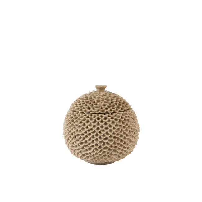 Light en Living Deco box Ø16,5x16,5 cm COLDROS zand