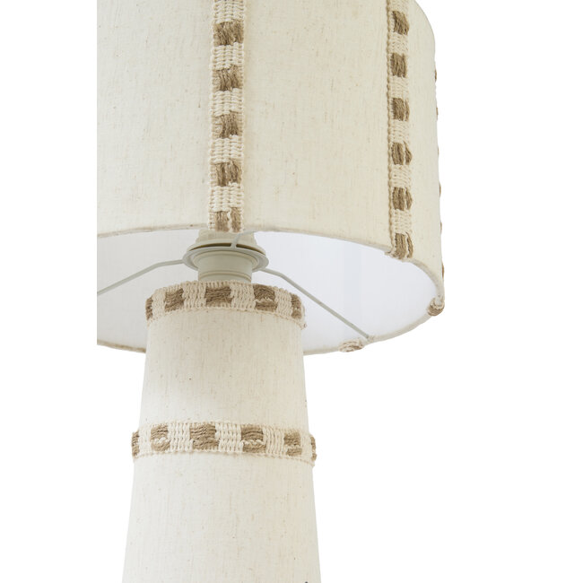 Light en Living Tafellamp Ø30x50 cm VILU crème+jute naturel